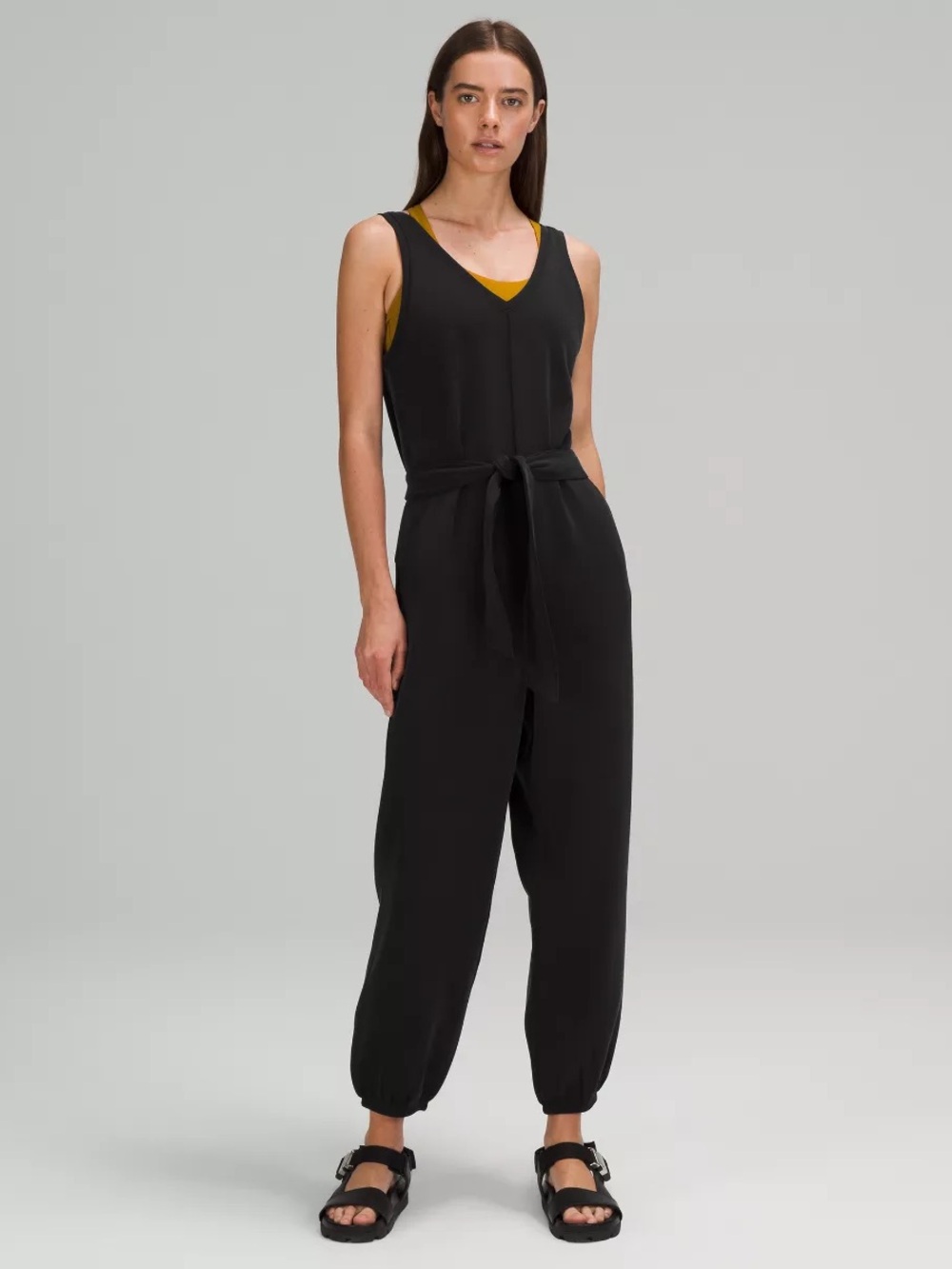 Lululemon Ease of It All Jumpsuit Black Size 4 Athleisure One Piece